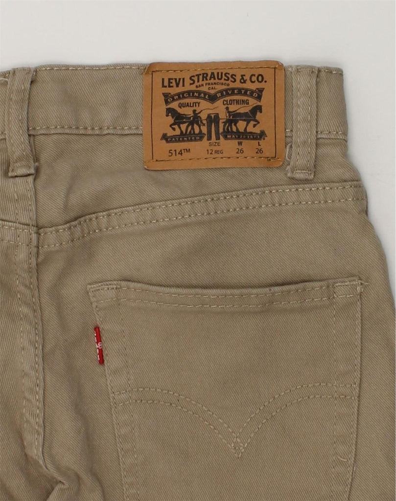 LEVI'S Boys 514 Straight Jeans 11-12 Years W26 L26 Beige Cotton | Vintage Levi's | Thrift | Second-Hand Levi's | Used Clothing | Messina Hembry 