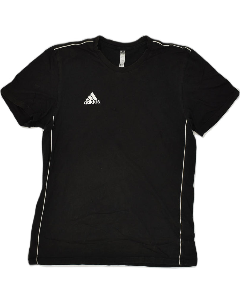 ADIDAS Mens T-Shirt Top Medium Black Cotton | Vintage Adidas | Thrift | Second-Hand Adidas | Used Clothing | Messina Hembry 