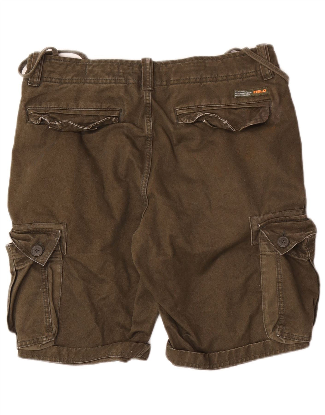 Superdry Mens Cargo Shorts W32 Medium Khaki Cotton