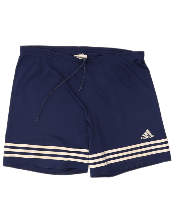Adidas Mens Climalite Sport Shorts XL Navy Blue Polyester