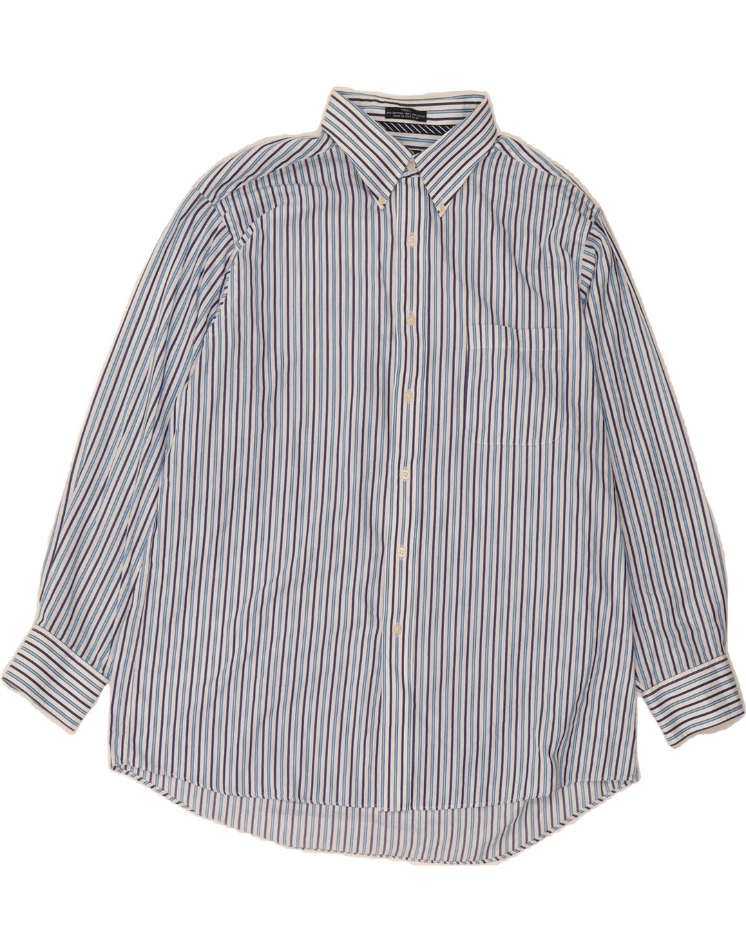 IZOD Mens Regular Fit Shirt Size 17 XL Blue Striped Cotton Vintage Izod and Second-Hand Izod from Messina Hembry 