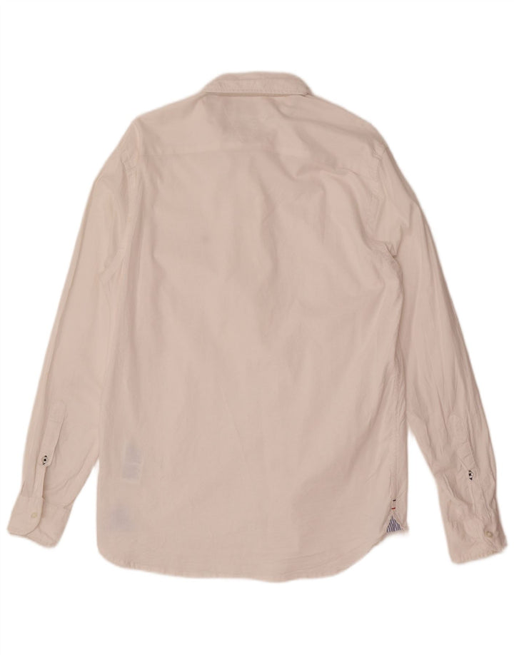 Tommy Hilfiger Mens Regular Fit Shirt Small White Cotton
