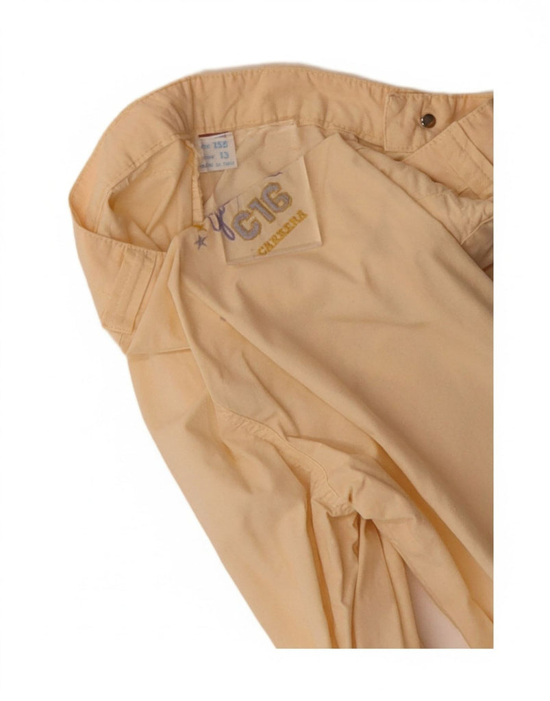 CARRERA Girls Straight Casual Trousers 12-13 Years W26 L28 Beige Cotton Vintage Carrera and Second-Hand Carrera from Messina Hembry 
