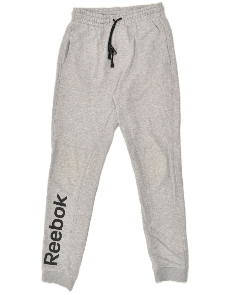 REEBOK Boys Tracksuit Trousers Joggers 13-14 Years Grey Cotton | Vintage Reebok | Thrift | Second-Hand Reebok | Used Clothing | Messina Hembry 