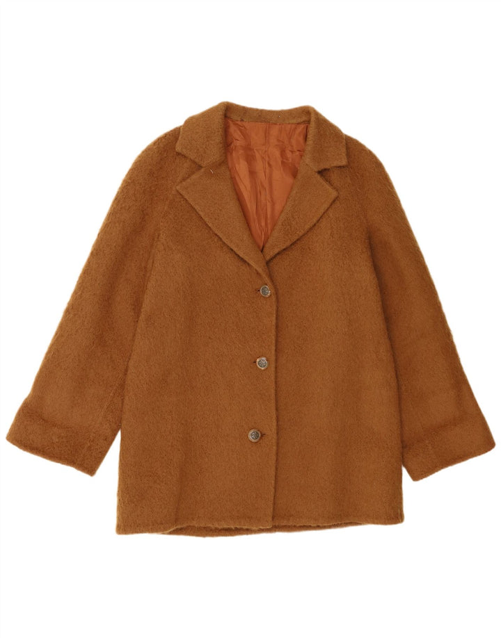 Vintage Womens Overcoat IT 48 XL Brown