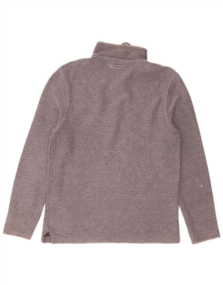 Weird Fish Mens Zip Neck Sweatshirt Jumper Medium Grey Flecked Cotton