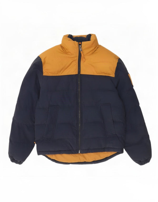 Timberland Mens Loose Fit Padded Jacket UK 36 Small Navy Blue Colourblock