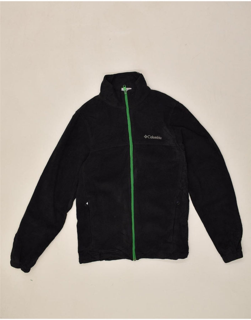 COLUMBIA Mens Fleece Jacket UK 36 Small Black Polyester | Vintage Columbia | Thrift | Second-Hand Columbia | Used Clothing | Messina Hembry 