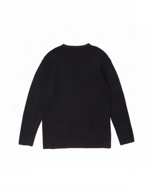 Timberland Mens Boat Neck Jumper Sweater Large Navy Blue Cotton