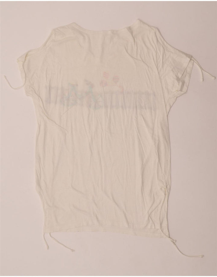 Vintage Womens Graphic T-Shirt Top IT 44 Medium White Cotton