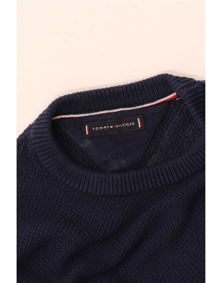 Tommy Hilfiger Boys Crew Neck Jumper Sweater 9-10 Years Navy Blue