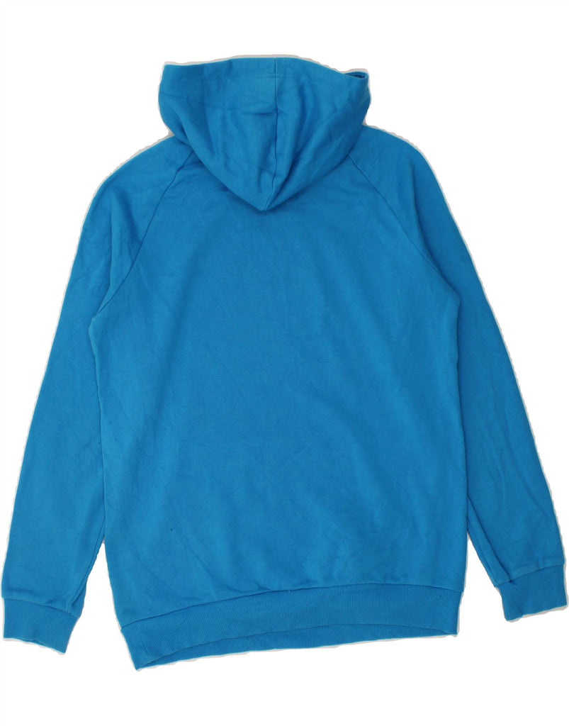 ADIDAS Boys Graphic Hoodie Jumper 15-16 Years Blue Cotton Vintage Adidas and Second-Hand Adidas from Messina Hembry 