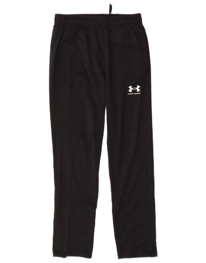 Under Armour Boys Tracksuit Trousers 9-10 Years Medium Black Polyester