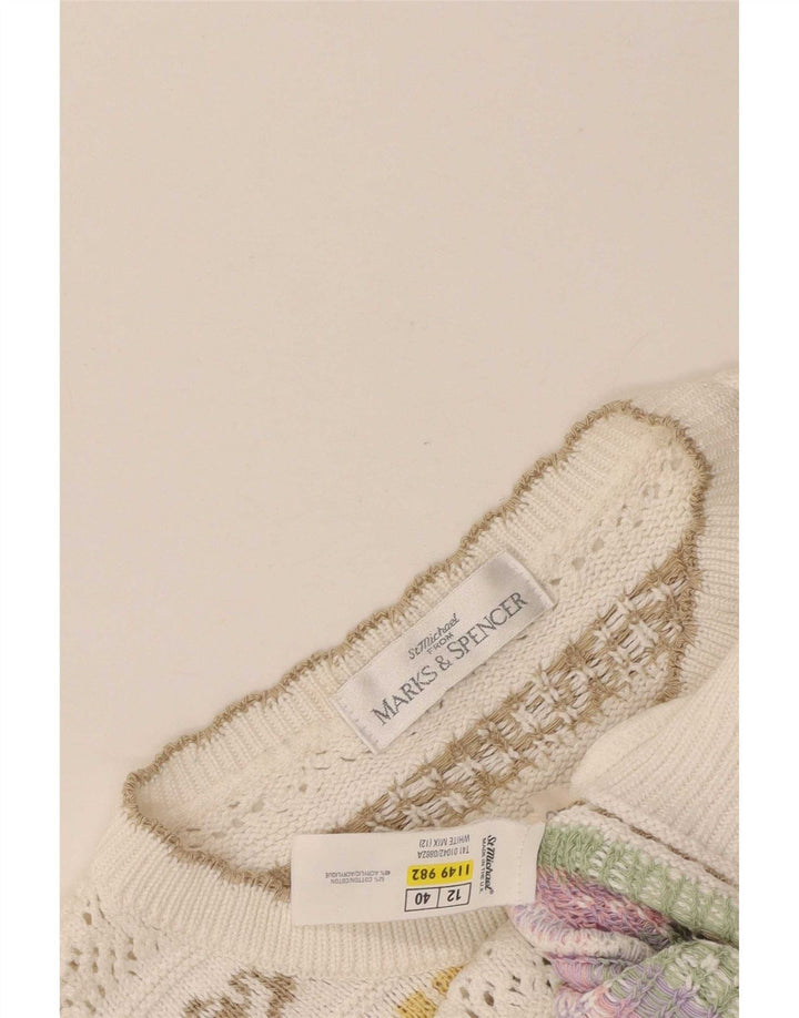 Marks & Spencer Womens St. Michael Cardigan Sweater UK 12 Medium White