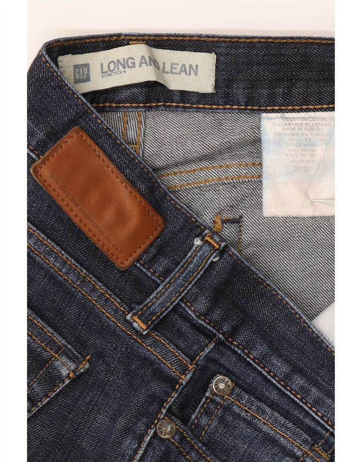 Gap Womens Long Bootcut Jeans W26 L32 Navy Blue Cotton