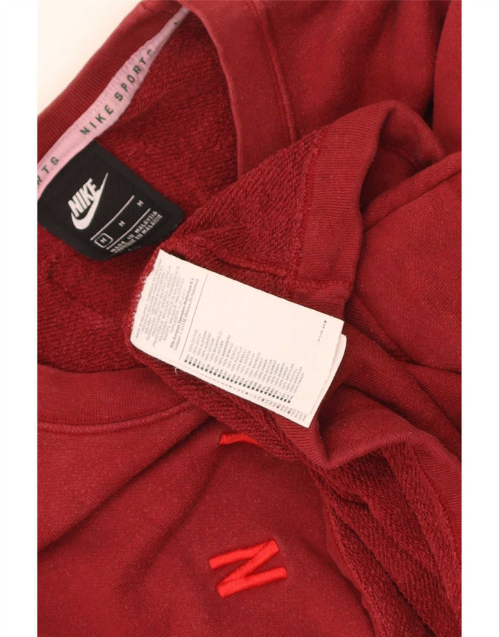 Nike Womens Oversized Crop Graphic Sweatshirt Jumper UK 14 Medium Red