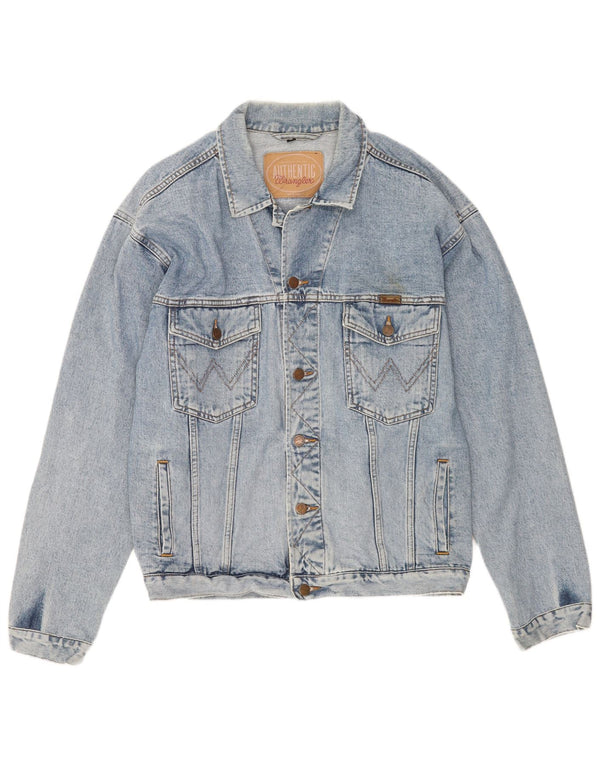 Wrangler Mens Denim Jacket UK 42 XL Blue