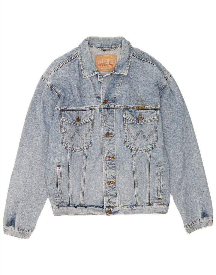 Wrangler Mens Denim Jacket UK 42 XL Blue