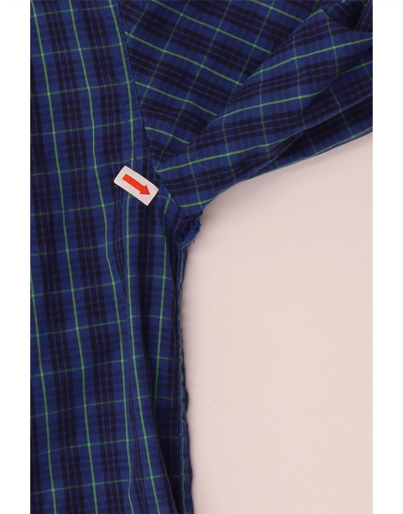 IZOD Boys Shirt 14-15 Years Large Blue Check Cotton Vintage Izod and Second-Hand Izod from Messina Hembry 