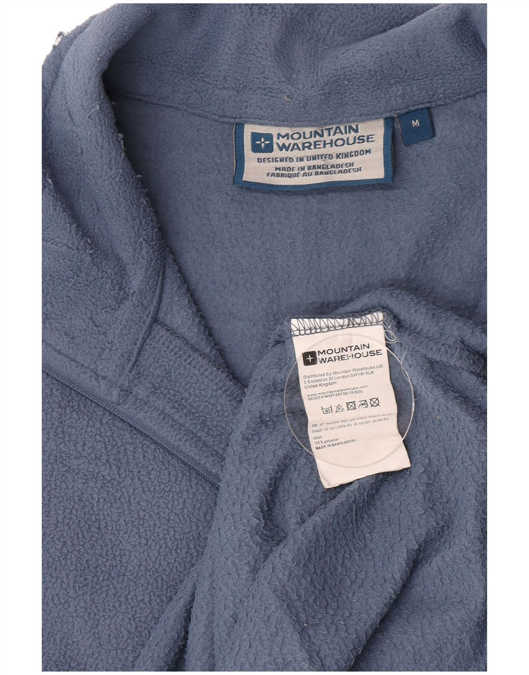 Mountain Warehouse Mens Zip Neck Fleece Jumper Medium Blue Polyester