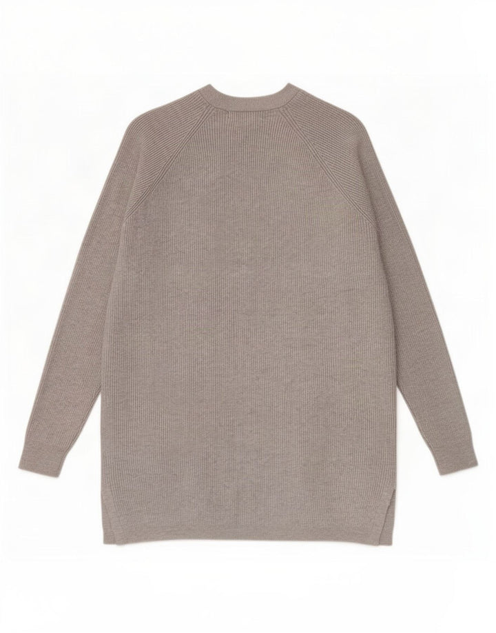 Marks & Spencer Womens Oversized Cardigan Sweater UK 10 Small Grey Viscose