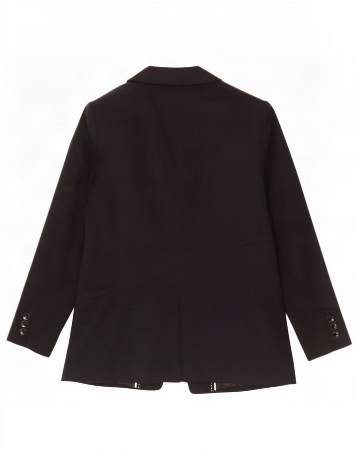 Marks & Spencer Womens 1 Button Blazer Jacket UK 18 XL Black Polyester