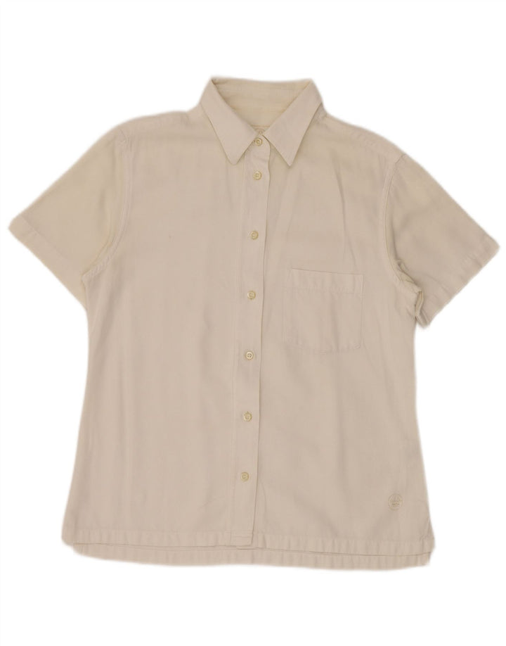 MURPHY & NYE Womens Marine Heritage Short Sleeve Shirt UK 14 Medium White