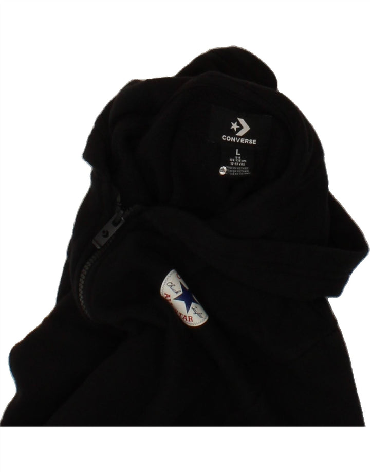 CONVERSE Boys Zip Hoodie Sweater 12-13 Years Large Black Cotton Vintage Converse and Second-Hand Converse from Messina Hembry 