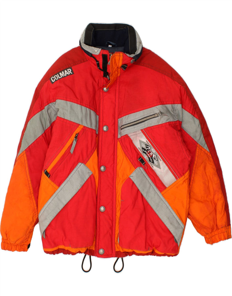 COLMAR Mens Ski Jacket IT 52 XL Red Colourblock Vintage Colmar and Second-Hand Colmar from Messina Hembry 