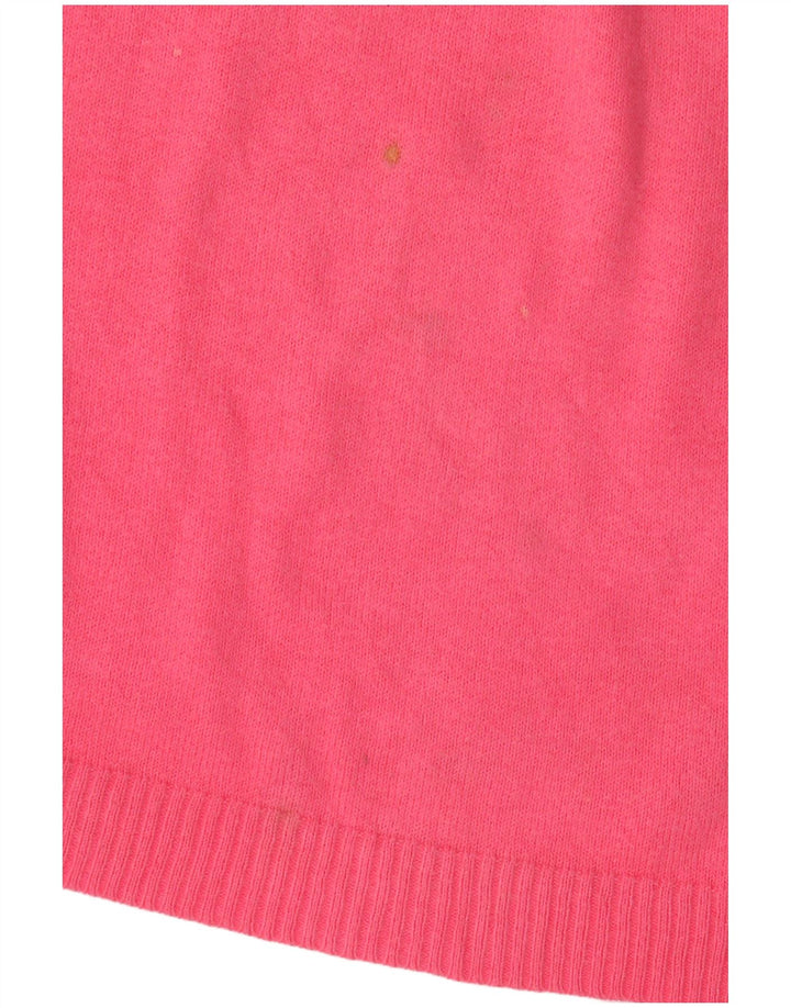 Zara Womens Oversized Boat Neck Jumper Sweater UK 14 Medium Pink