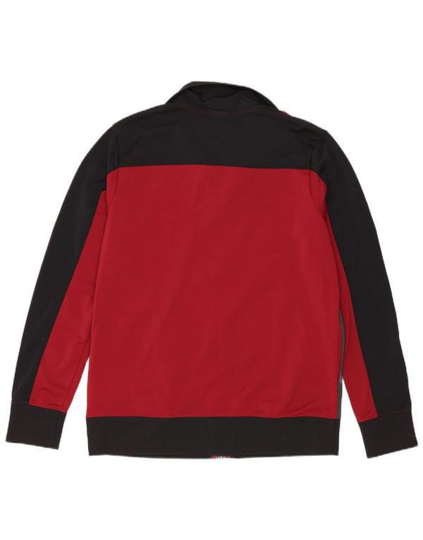 Nike Boys Tracksuit Top Jacket 13-14 Years XL Burgundy Colourblock