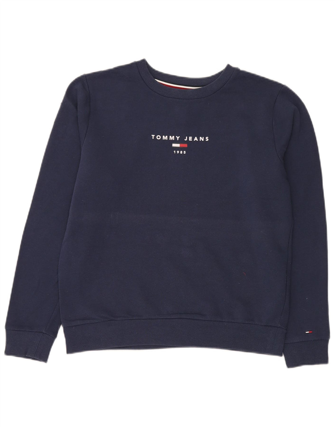 Tommy Hilfiger Womens Graphic Sweatshirt Jumper UK 14 Medium Navy Blue