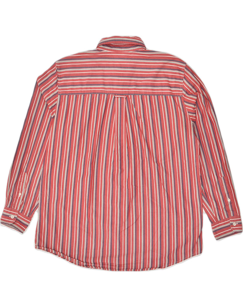 CHAPS Mens Easy Care Shirt Large Red Striped Cotton | Vintage Chaps | Thrift | Second-Hand Chaps | Used Clothing | Messina Hembry 