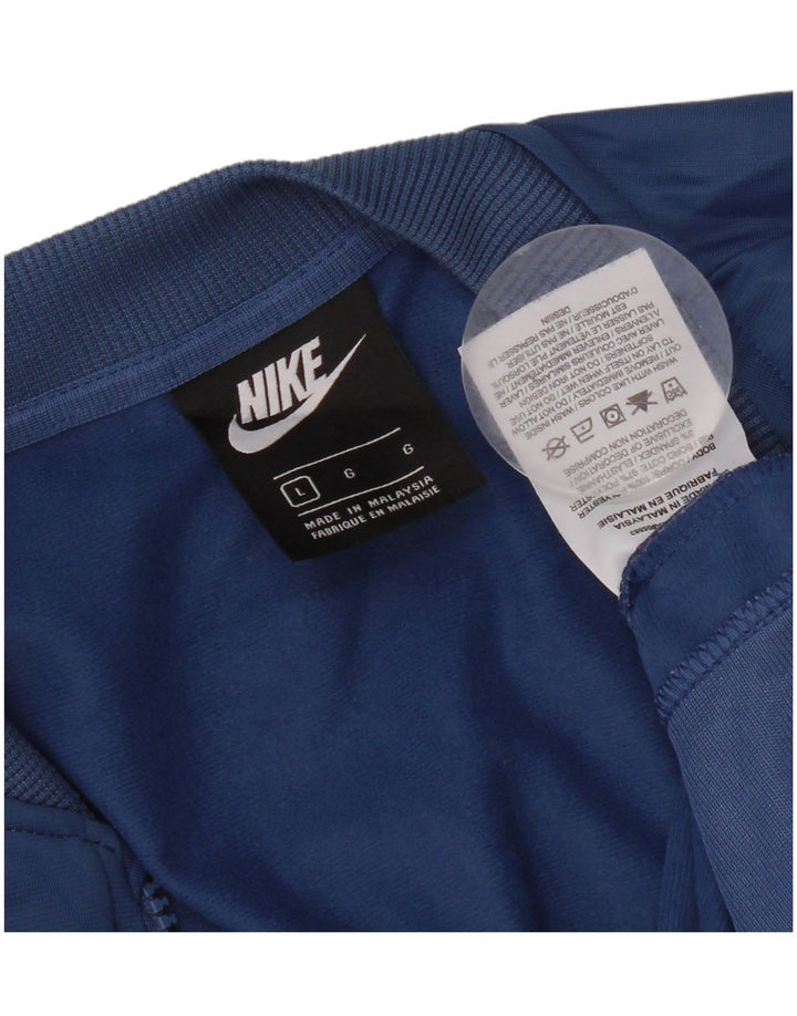 Nike Boys Graphic Tracksuit Top Jacket 12-13 Years Large Blue Colourblock