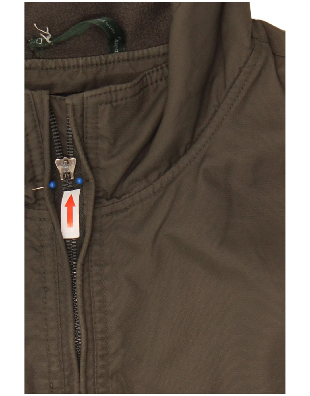 Zara Mens Bomber Jacket UK 40 Large Khaki Nylon