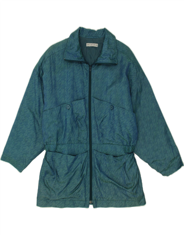 MISS LAGOTTE Womens Utility Jacket EU 36 Small Blue Acetate Vintage MISS LAGOTTE and Second-Hand MISS LAGOTTE from Messina Hembry 