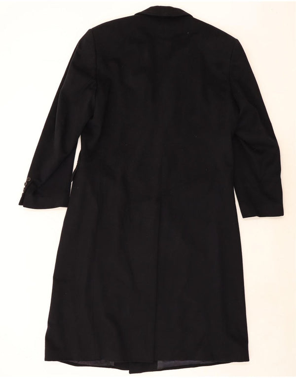 GUY LAROCHE Womens Double Breasted Coat UK 26 5XL Navy Blue Cashmere