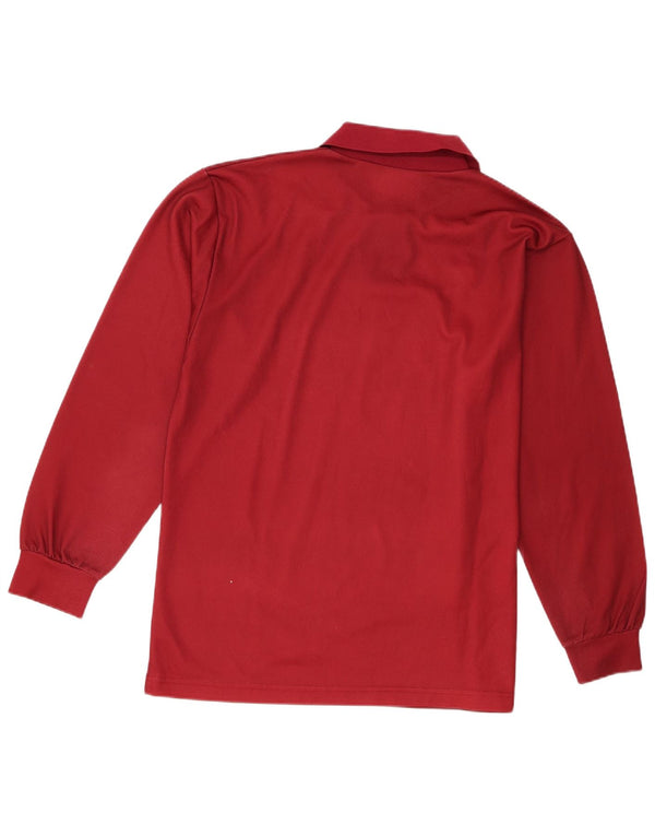 Lotto Mens Long Sleeve Polo Shirt Large Burgundy