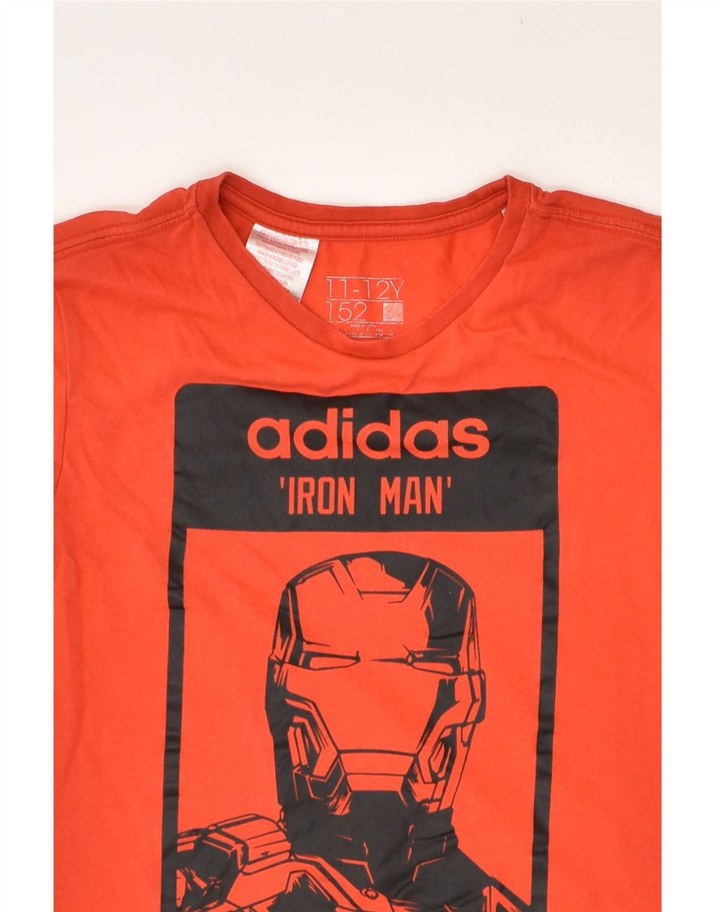 ADIDAS Boys Graphic T-Shirt Top 11-12 Years Orange Cotton | Vintage Adidas | Thrift | Second-Hand Adidas | Used Clothing | Messina Hembry 