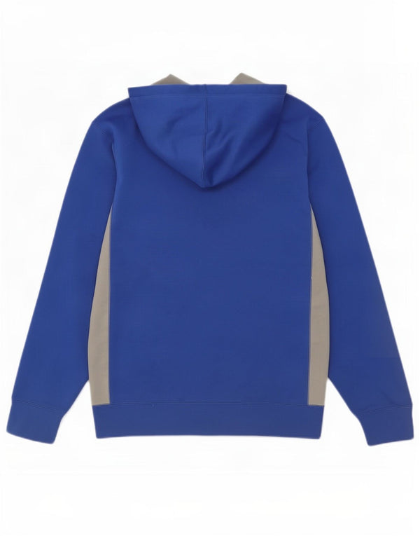 Nike Mens Therma-Fit Graphic Hoodie Jumper Small Blue Colourblock Polyester