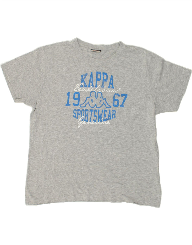 KAPPA Mens Graphic T-Shirt Top 2XL Grey Cotton | Vintage Kappa | Thrift | Second-Hand Kappa | Used Clothing | Messina Hembry 