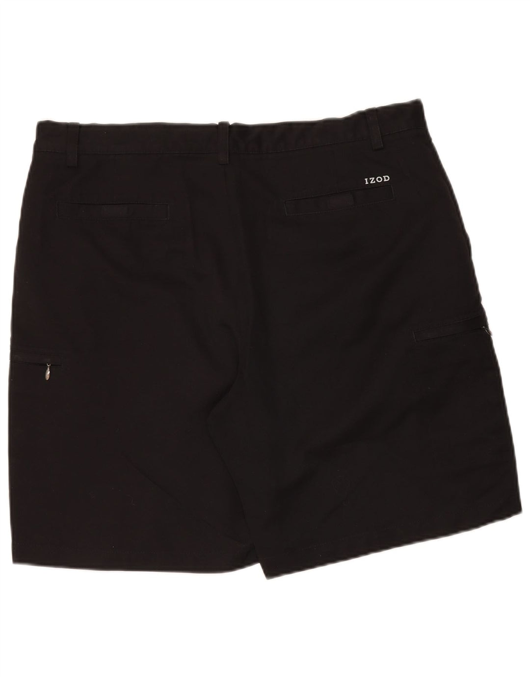 Izod Mens Chino Shorts W38 XL Black Polyester
