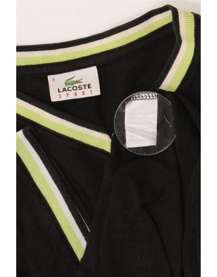 LACOSTE Mens T-Shirt Top Size 3 Small Black Cotton