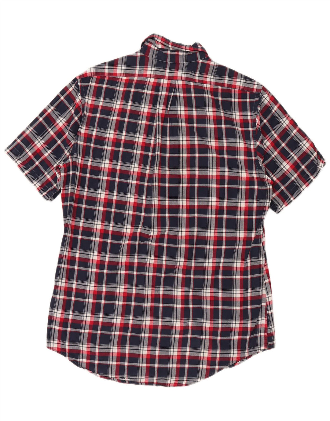 Brooks Brothers Mens Regent Short Sleeve Shirt Medium Navy Blue Check