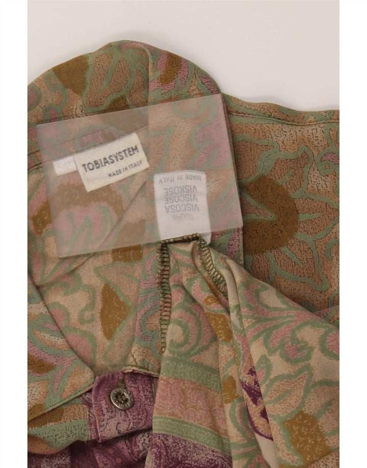 Vintage Mens Short Sleeve Pullover Shirt IT 52 Large Multicoloured Floral