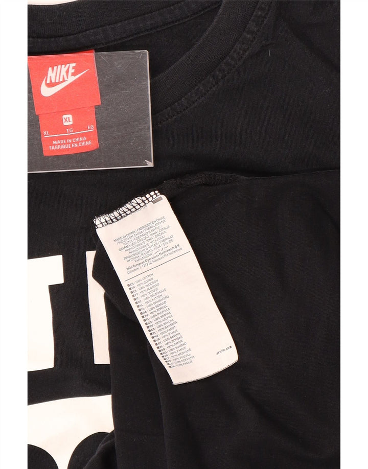 Nike Mens Graphic Vest Top XL Black Colourblock Cotton