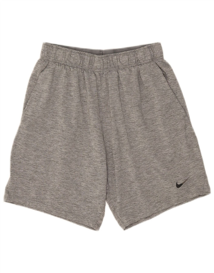 NIKE Womens Dri Fit Sport Shorts UK 14 Large  Grey Flecked Polyester