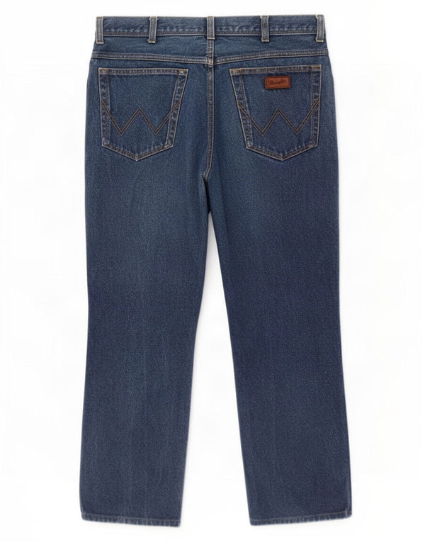 Wrangler Mens Regular Fit Straight Jeans W36 L30 Blue Cotton