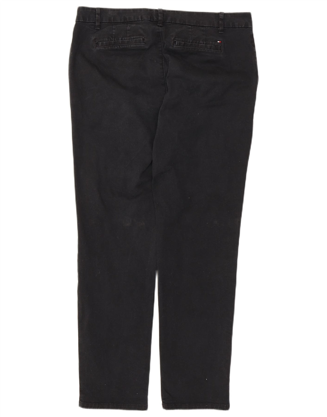 TOMMY HILFIGER Womens Slim Chino Trousers US 10 Large W32 L29 Black Cotton
