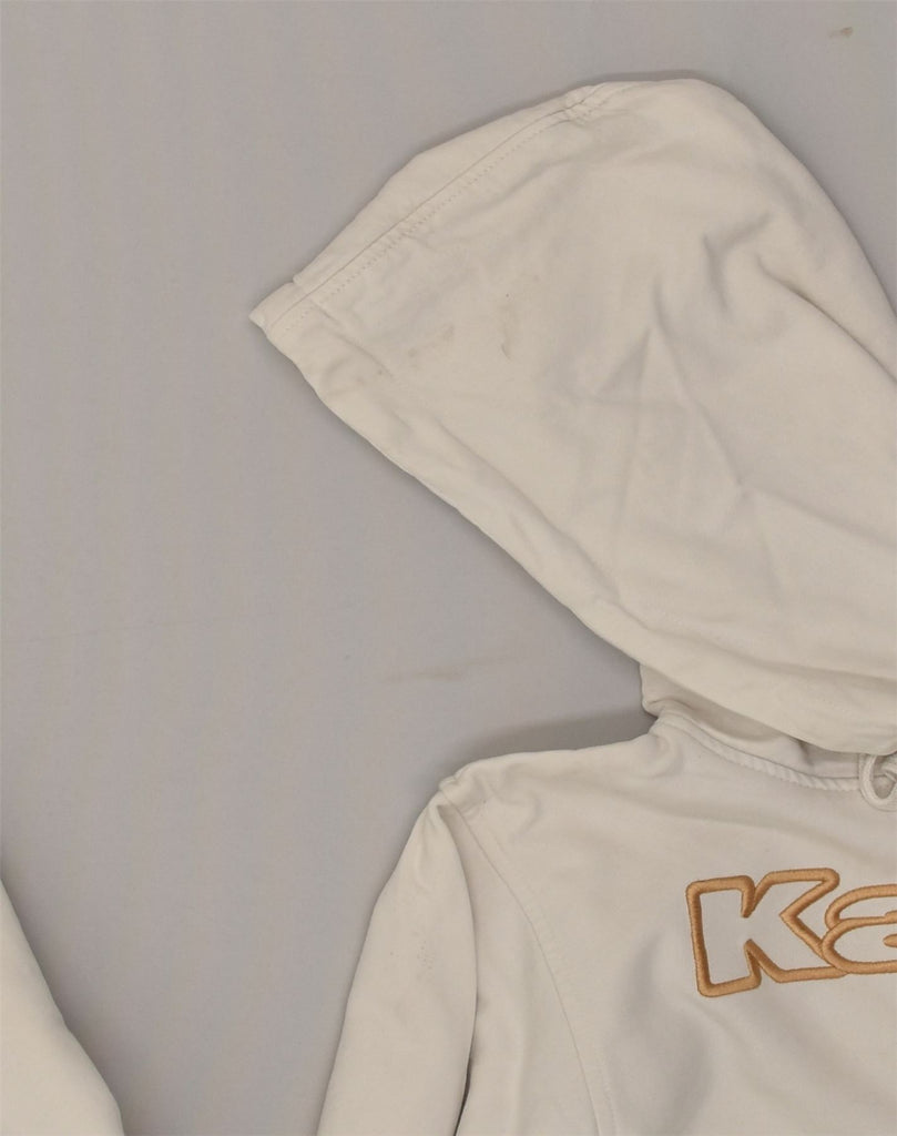 KAPPA Womens Graphic Hoodie Jumper UK 18 XL  White Cotton | Vintage Kappa | Thrift | Second-Hand Kappa | Used Clothing | Messina Hembry 